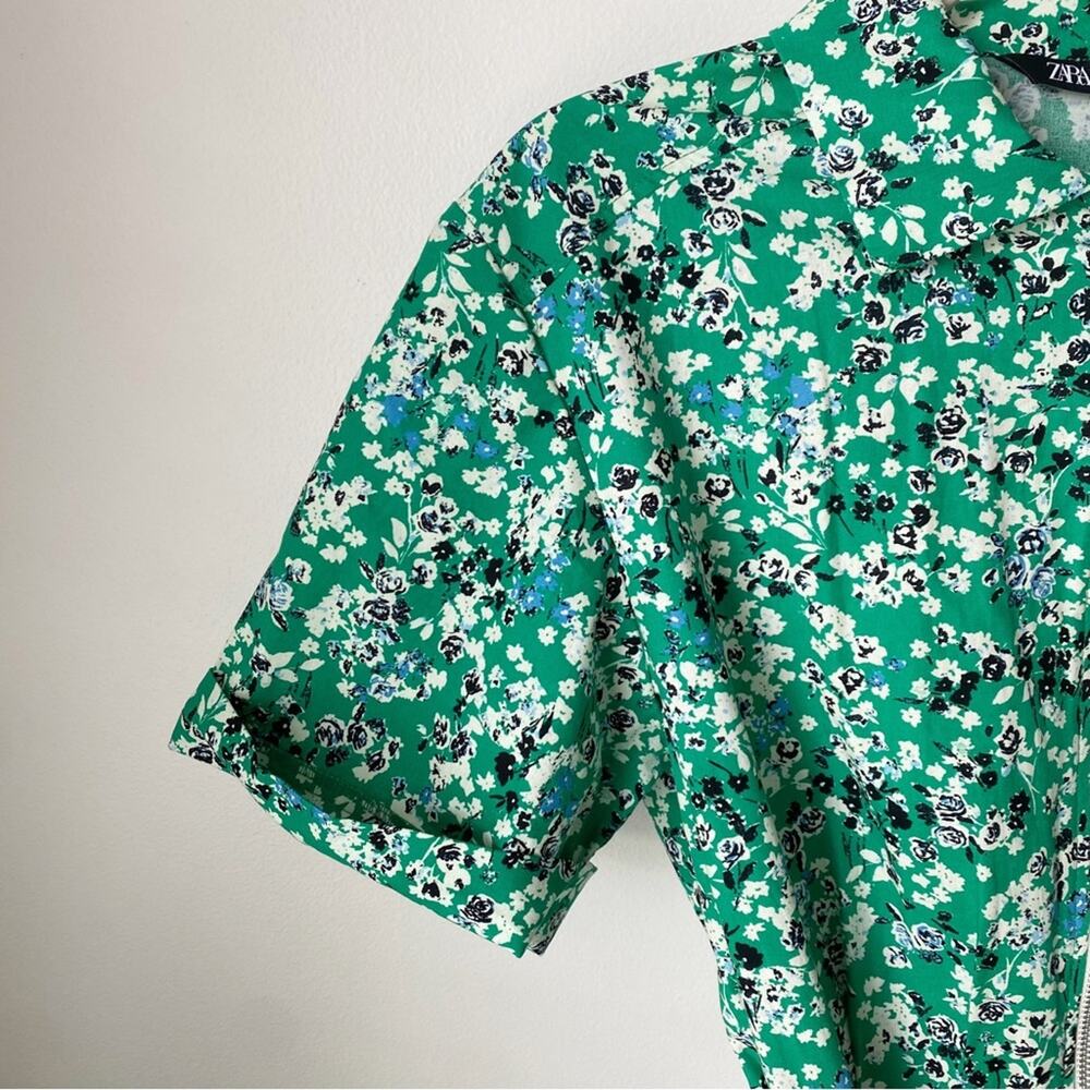 Zara Floral Printed Cotton Jumpsuit - Picture 4 of 13
